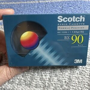 3M Scotch BX90 Audio Cassette Tapes – 90 Min – Type I Normal Position – Sealed